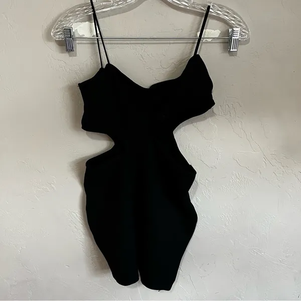 Zara Black Side Cutout Micro Mini‎ Dress - Image 5