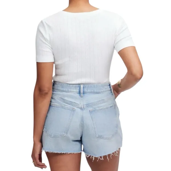Madewell The Curvy Perfect Jean Shorts Foster Wash Women’s Size 31 Raw Hem - Image 3