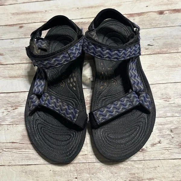 Teva Sandals Women's Size 7 Blue Nylon Hiking Shoes Waterproof Adjustable - Image 3