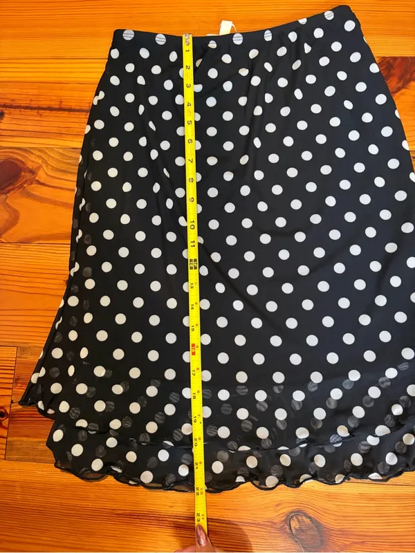 See You Monday Black & White Polka Dot Midi Pencil Skirt Size M - Image 5