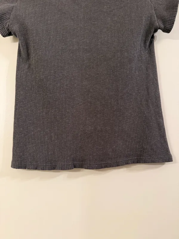 Aerie Dark Gray Ribbed Top - Image 5
