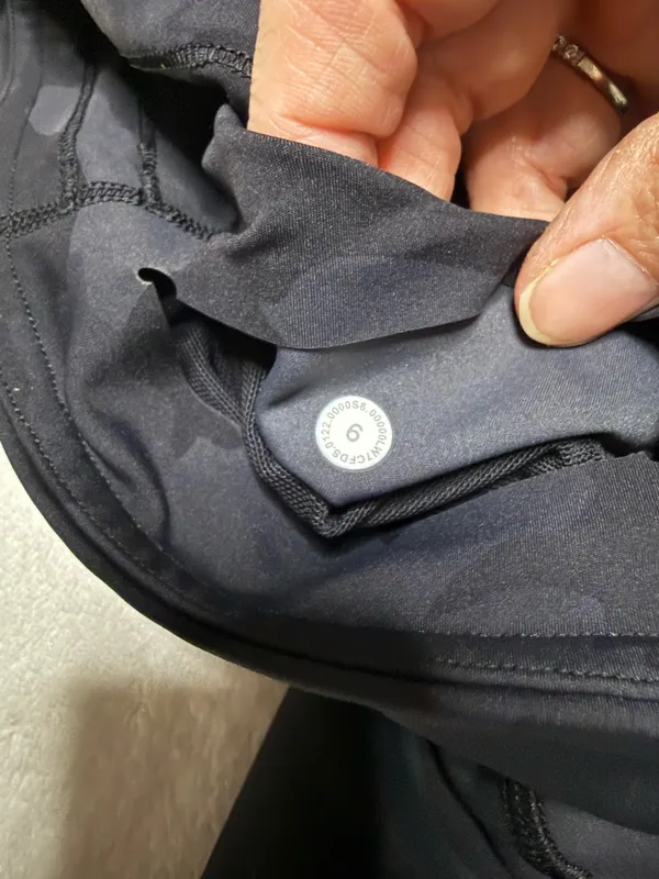 Lululemon High Rise Black Camo Heritage 365 Align Biker Shorts - Image 3