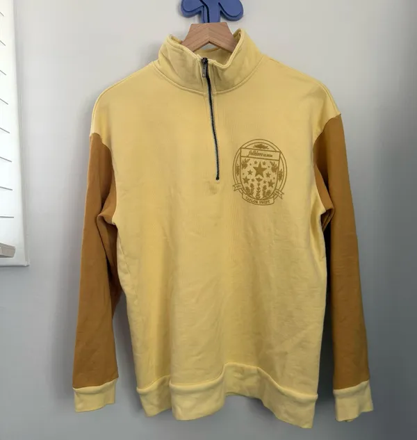 Taylor Swift Small Folklore Quarter Zip Pullover Yellow - Image 3