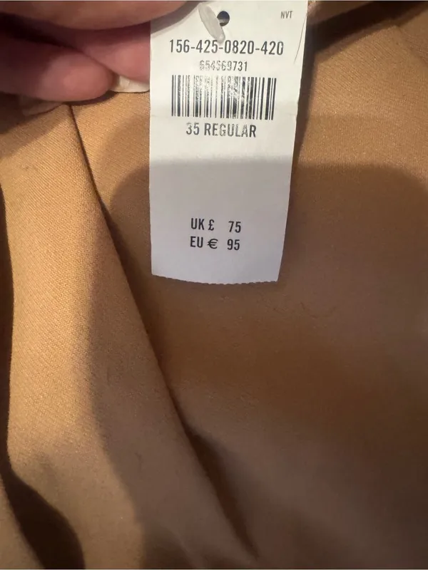 Abercrombie & Fitch High-Waist Wide Leg Pants in Camel Brown - Image 9