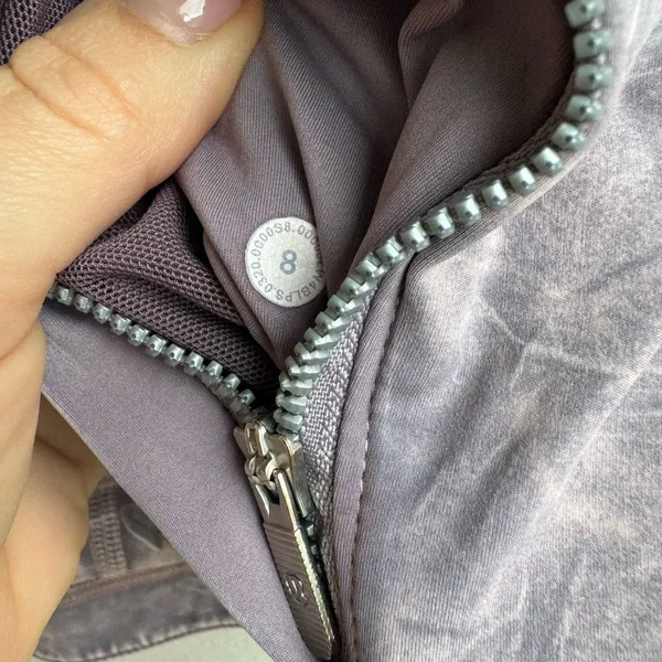 Lululemon Define Jacket Dye Ice Wash Violet Verbena Pink Purple Size 8 Medium - Image 3