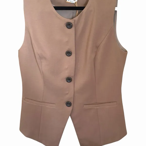 OGL Coffee Brown Longline Button Front Tailored Vest NWT Medium Menswear - Image 8