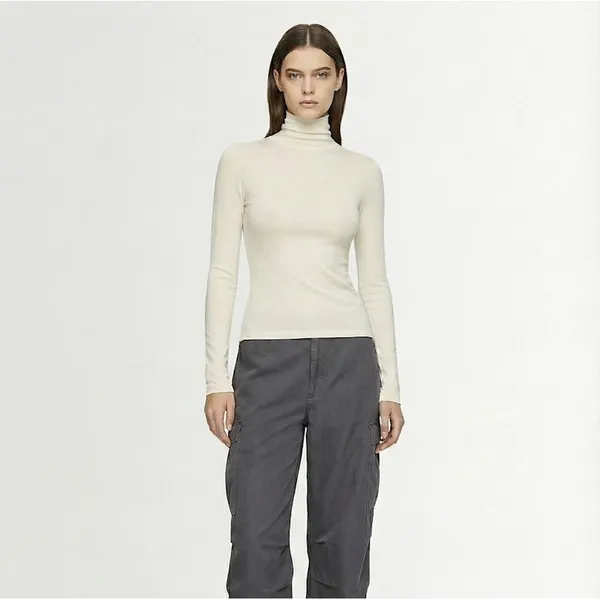 SKIMS NWT (G14) Cotton Jersey Long-Sleeve Stretch Turtleneck | Marble | Size S - Image 4