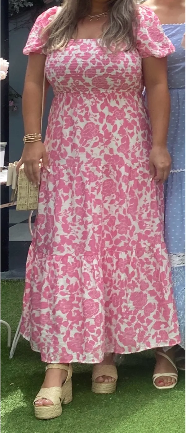 August Sky Pink Floral Maxi Dress - Image 5