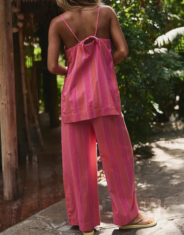 Amazon Linen Striped Pant Set - Image 2