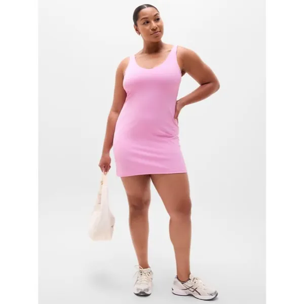 New Athleta M Transcend Ultra-lightweight Dress Waterlily Pink Medium - Image 3