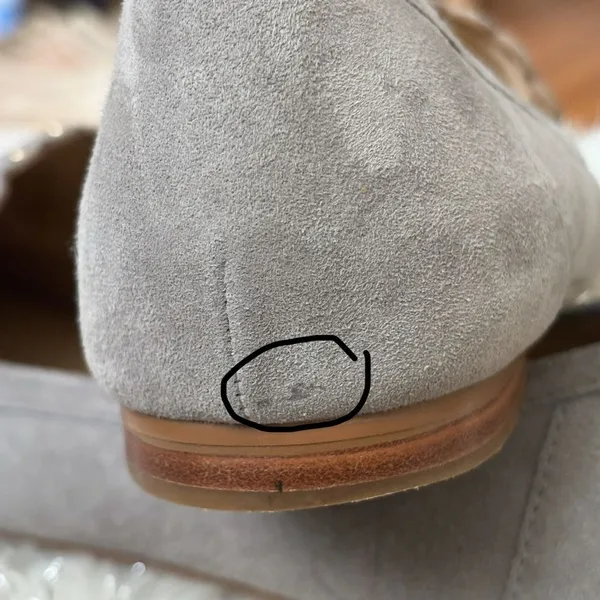Talbots Gray Women’s Ryan Scaloop Flats Suede Loafers with Stud Detail Size 9M - Image 11