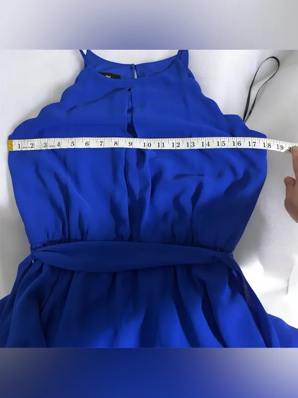 I.N. San Francisco Royal Blue Spaghetti Strap Maxi Dress - Image 5