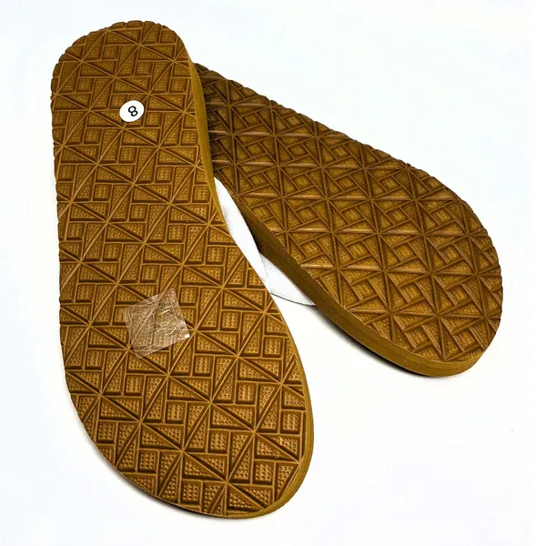 BRAND NEW ~ White Cloth Comfort Beach Summer Flip Flop Thong Sandals ~ 8 - Image 9