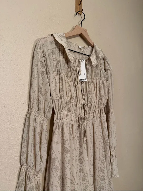 Urban Outfitters Kimchi Blue Lonie Smocked Mini Dress Size Large NWT - Image 6