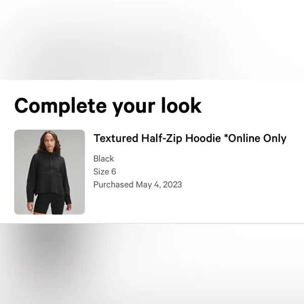Lululemon Textured Half-Zip Hoodie - black - Image 2