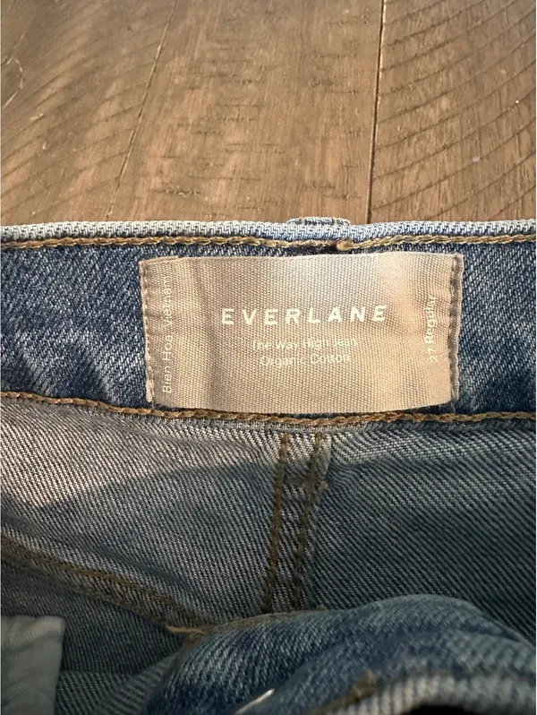 Everlane The Way High Jean Straight Organic Cotton Light Wash Women’s size 27 R - Image 7