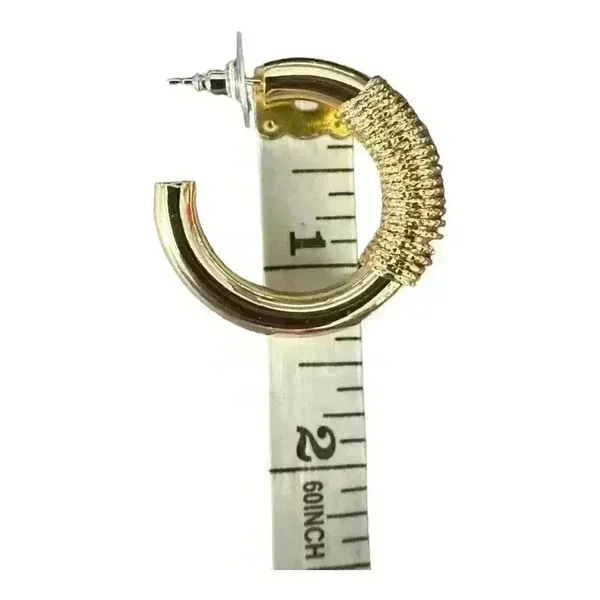 And Now This Gold‎ Plated C Hoop Earrings - Image 5
