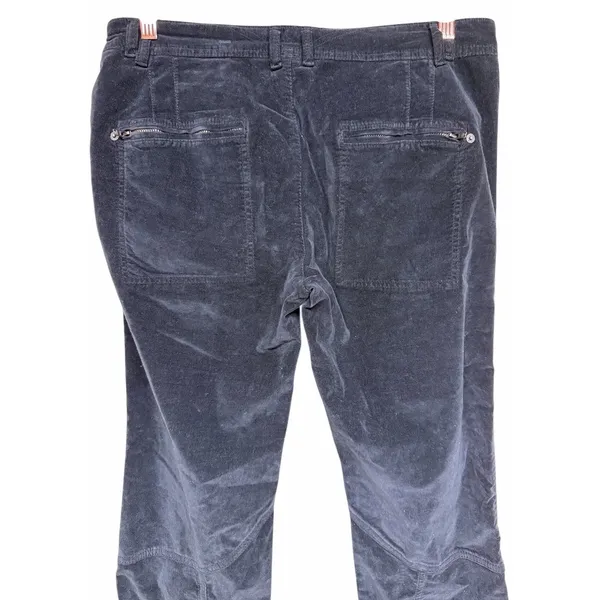 Free People Hit‎ Back Slim Flare Pants Black Velvet Women's Size 8 - Image 4