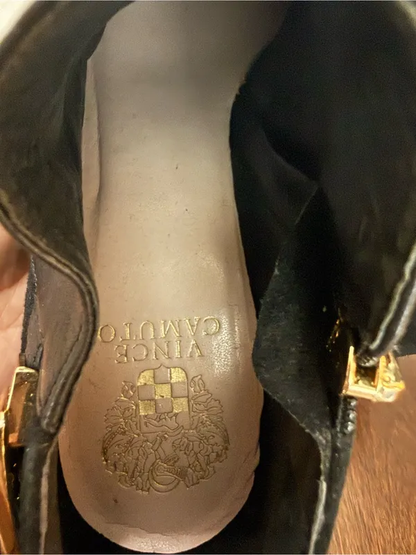 Vince Camuto Boots Womens 8.5 M Lokarie Ankle Bootie Black Leather Stiletto - Image 6