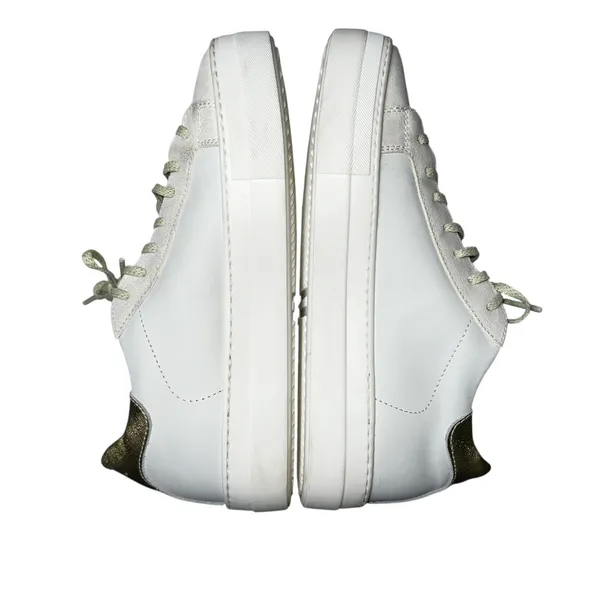 P448 Thea Platform Mahlia Mixed‎ Suede Leather Sneakers Gold Heel Women's 39 8.5 - Image 7