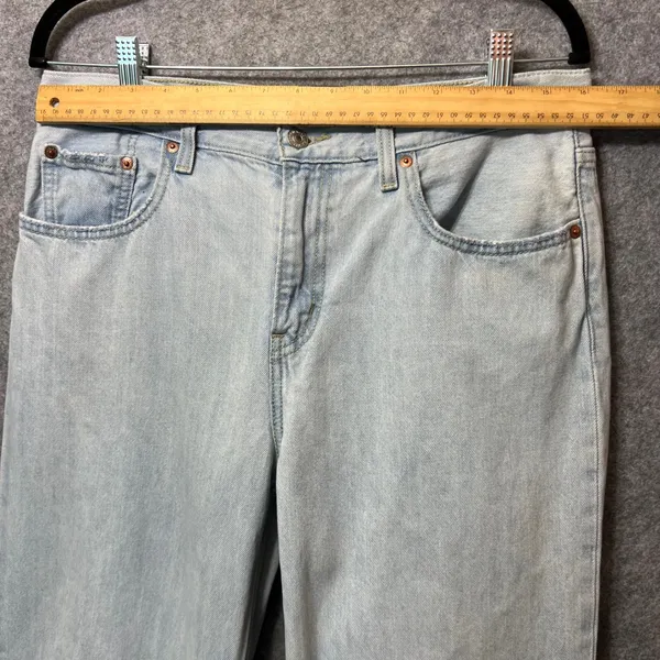 Levi's Low Pro Straight Jeans 29 Light‎ Wash Distressed Ripped Knee Y2K Style - Image 2