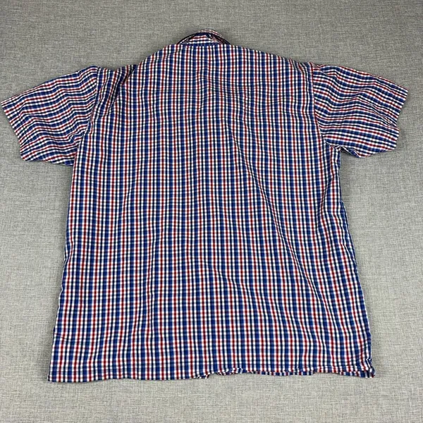 Polo Ralph Lauren Pajama Shirt Mens Large Red Blue Check Cotton Sleepwear - Image 11