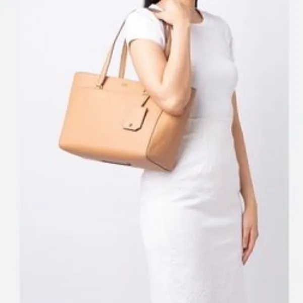 Tory Burch Robinson Small Tan Cardamom Bag Tote - Image 2