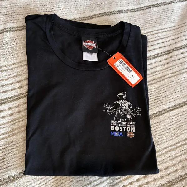 NWT Harley-Davidson Dealer Shirt Motorcycle Boston MA T Shirt 2016 Size Large - Image 2