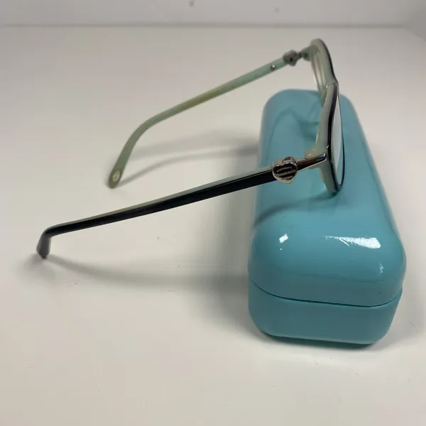 Tiffany & Co Eyeglass Frame TF2034 8055 Black + Tiffany Blue Italy Case & Box‎ - Image 8