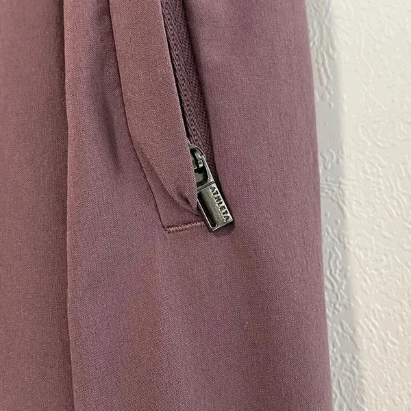 Athleta Wide Leg Pants Size 4 Mauve High Rise Travel Work Chic - Image 8