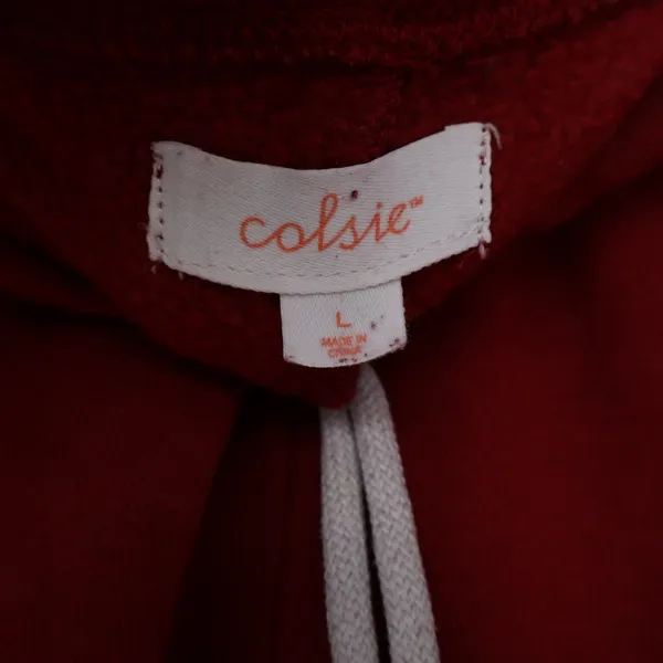 Colsie Womens Red Jogger Sweatpants Elastic Waist Drawstring Size L - Image 2