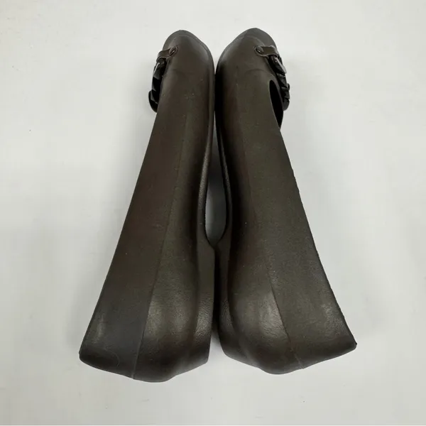 Crocs Gianna Chain Link Ballet Flats‎ Women’s Slip On Shoes Size 7 Brown - Image 4