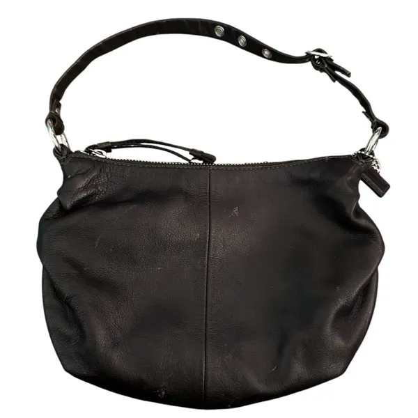 Coach Vintage Black/Brown Leather Mini Shoulder Bag - Image 4