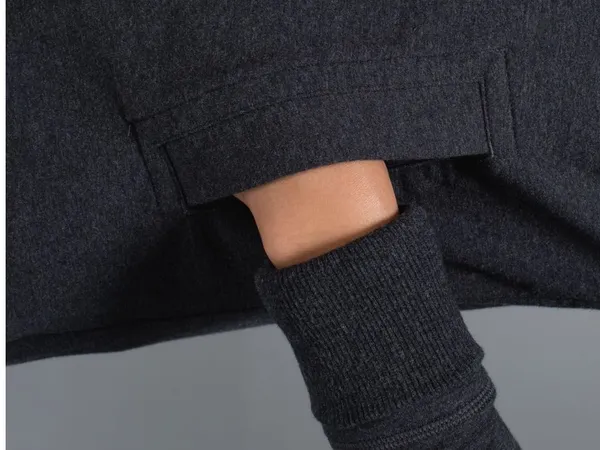 Lululemon Cozy Warm Gratitude Wrap Jacket in Heathered Black W2557 Sz 10 - Image 9
