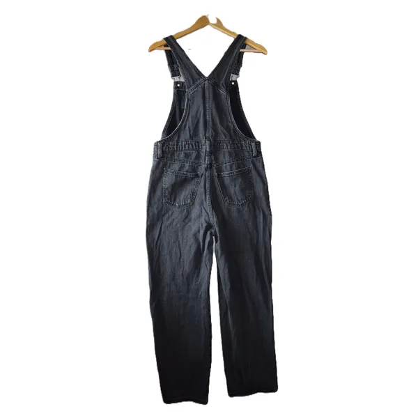 Universal Thread Denim Overalls Womens 6 Black Excellent Straight Leg Utility - Image 4
