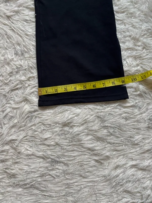 Danskin Black Women’s High-Waist Flare Jogger Track Pants with Side Slit Size M - Image 9