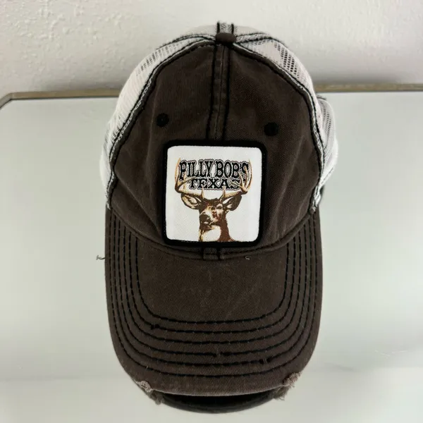 BILLY BOBS TEXAS Y2K Brown White Buck Rack Addict Country Baseball Hat - Image 5