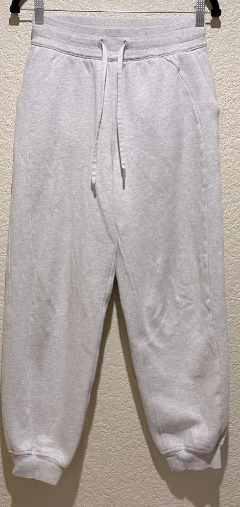 Lululemon Scuba High Rise Relaxed Joggers Heathered Light Gray Size 4 - Image 6