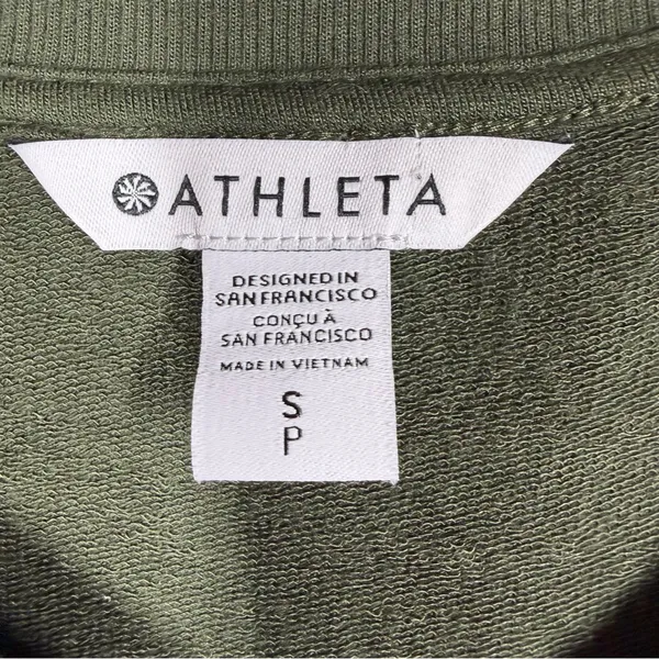 Athleta Green Sunrise‎ V Neck Sweatshirt - Image 3