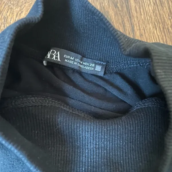 ZARA black short sleeve top - Image 2