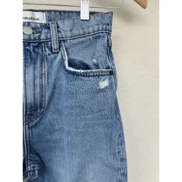 Reformation Julia High Rise Cigarette Jeans Size 27 Distressed Savu Wash Ankle - Image 4