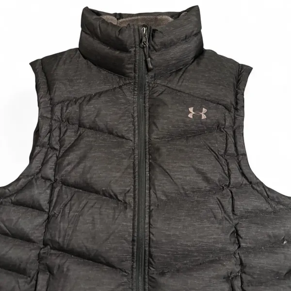 Mens Outside Vest ✦ Open To All Offers ✦ Bundle Measurements: Used Excellent Quality. Mens UA Iso Down Sweater Vest Black Size Medium Suede ——— TAGS ——— #Sweater #Vest #UA #Fall #Athletic - Image 3