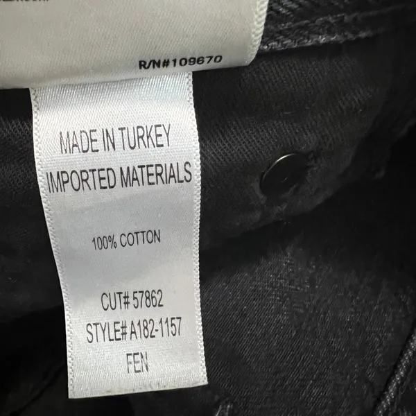 AGOLDE Fen High Rise Relaxed Taper Jeans Shambles Black Size 25 - Image 8