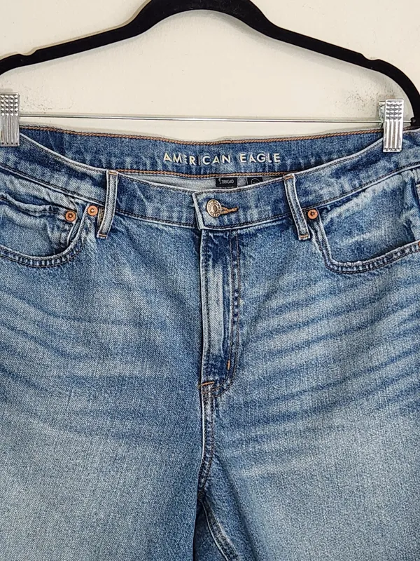 American Eagle Strigid Relaxed Cutoff Jean Shorts Size 12 - Image 2