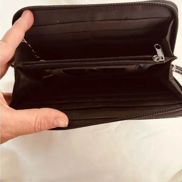 Nine West  Black Croc-Embossed Wallet - Image 4