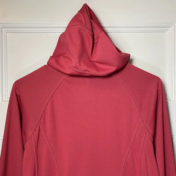 KUHL Full Zip Lightweight Hooded Sweatshirt Outdoor Athleisure Pink Sz Medium - Image 13