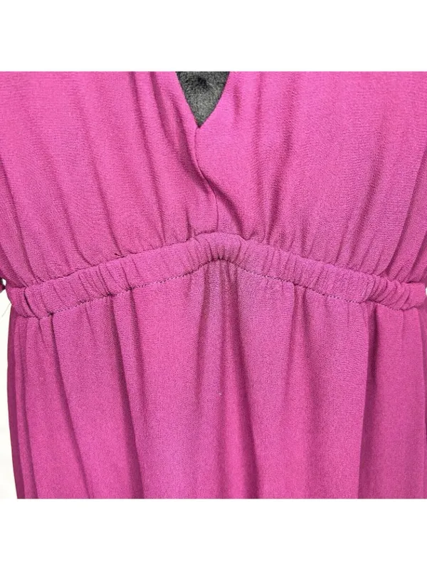 Show Me Your Mumu Emily Empire Merlot Purple Maroon Chiffon Maxi Dress Sz XL - Image 6