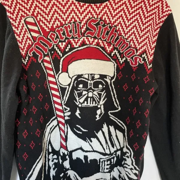 Star Wars‎ black and red darth vader merry sithmas sweater christmas women's M - Image 2