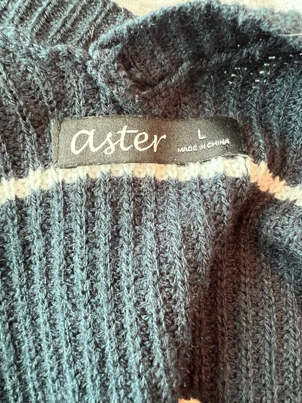 Striped Slouchy Sweater Multi Size L - Image 4