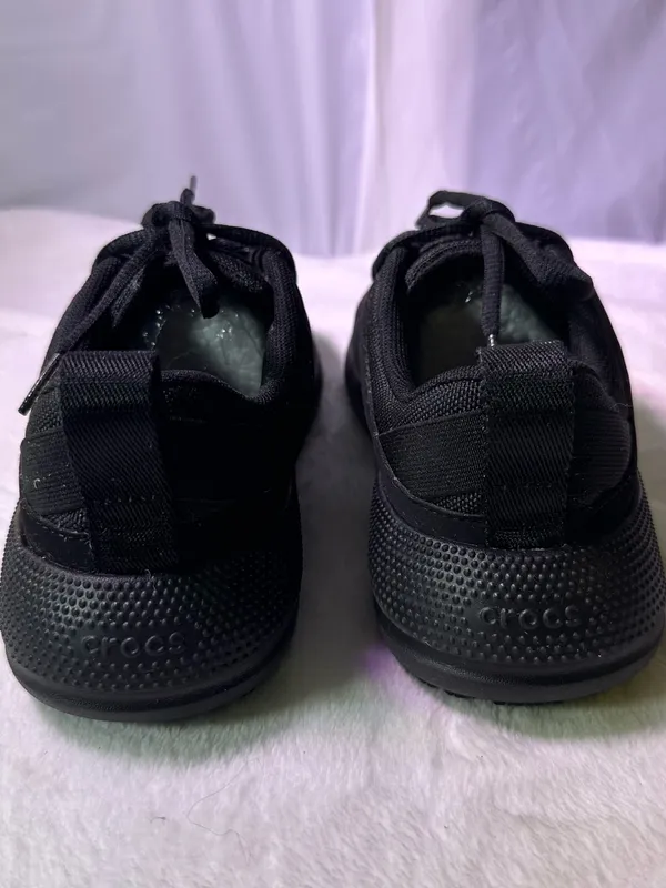 CROCS Men's All-Black Lace-Up Sneaker - Image 9